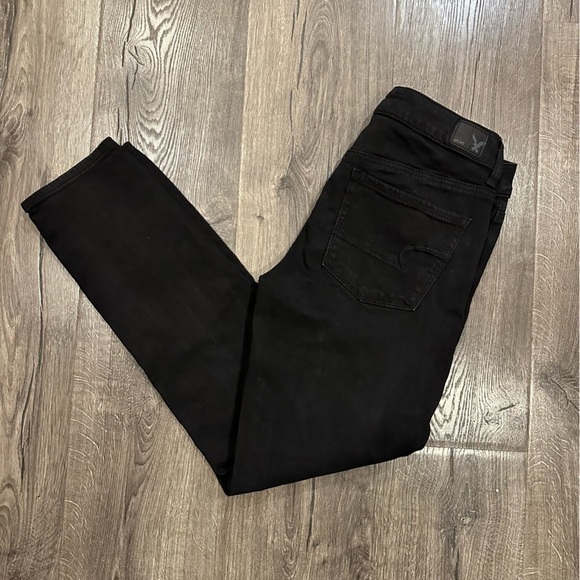 American Eagle Jeans 6 Short Jegging Black Super Stretch Skinny Leg Denim 6S - Picture 1 of 12